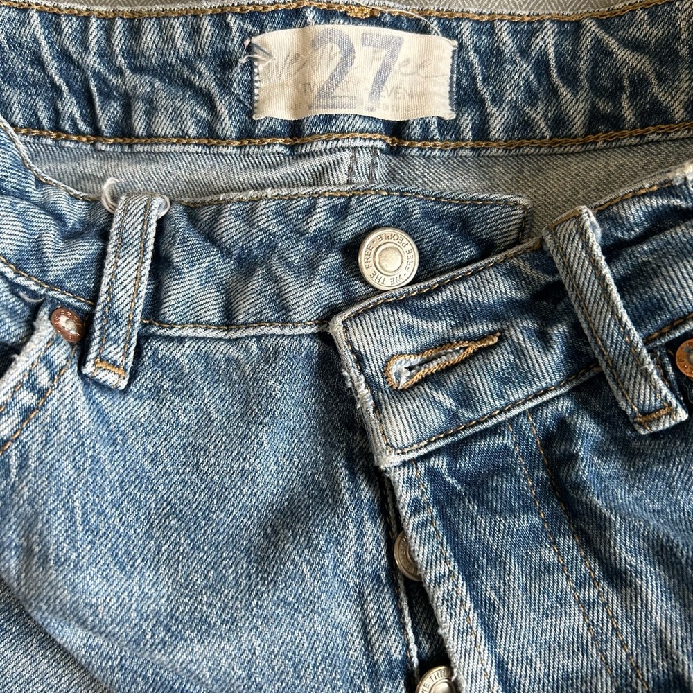 We the free high rise straight leg denim.